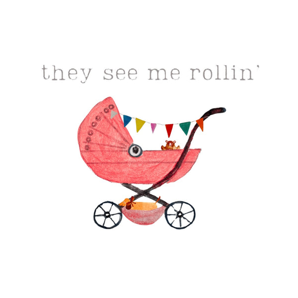 Kaart Baby Rollin’ Roze
