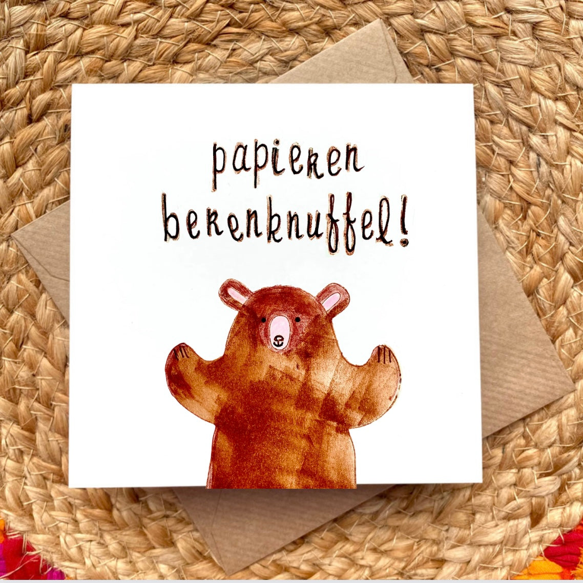 Kaart Papieren Berenknuffel